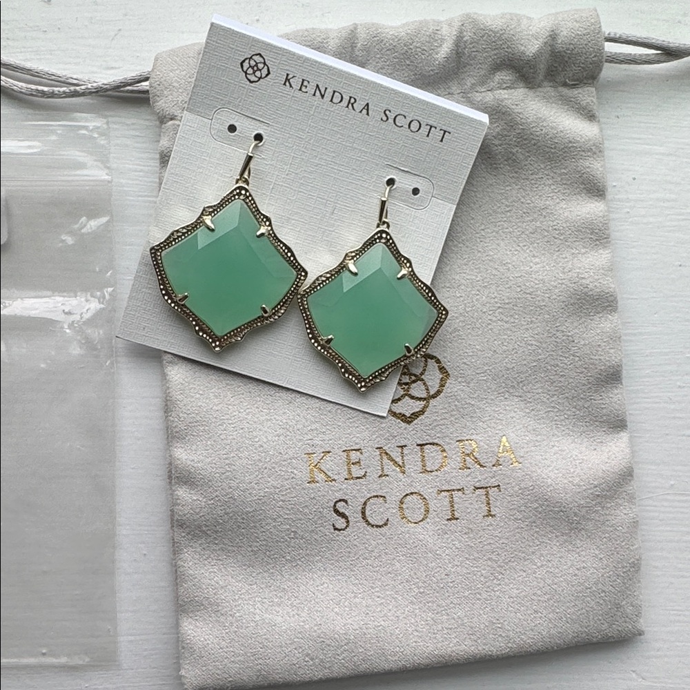 Kendra Scott Mint Green Drop Earrings